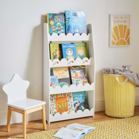 Kids Josie Scallop Bookcase White