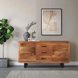 Indus Valley Lex 2 Door 3 Drawer Sideboard Natural