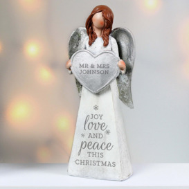 Personalised Christmas Angel Ornament Natural