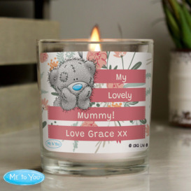 Personalised Me To You Floral Jar Candle MultiColoured