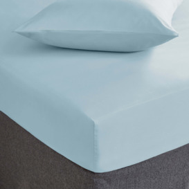 Cotton Rich 28cm Fitted Sheet Duck Egg (Blue)