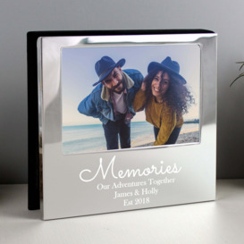 Personalised Memories Landscape Photo Frame Album Silver