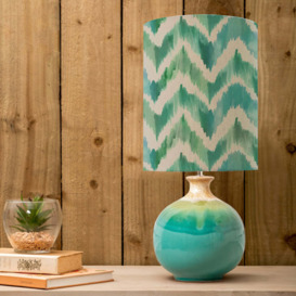Neso Table Lamp with Savh Shade Savh Turquoise Blue