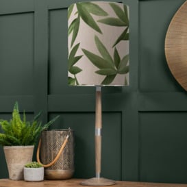 Solensis Large Table Lamp with Silverwood Shade Silverwood Apple Green