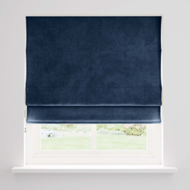 Recycled Velour Ink Roman Blind Ink (Blue)