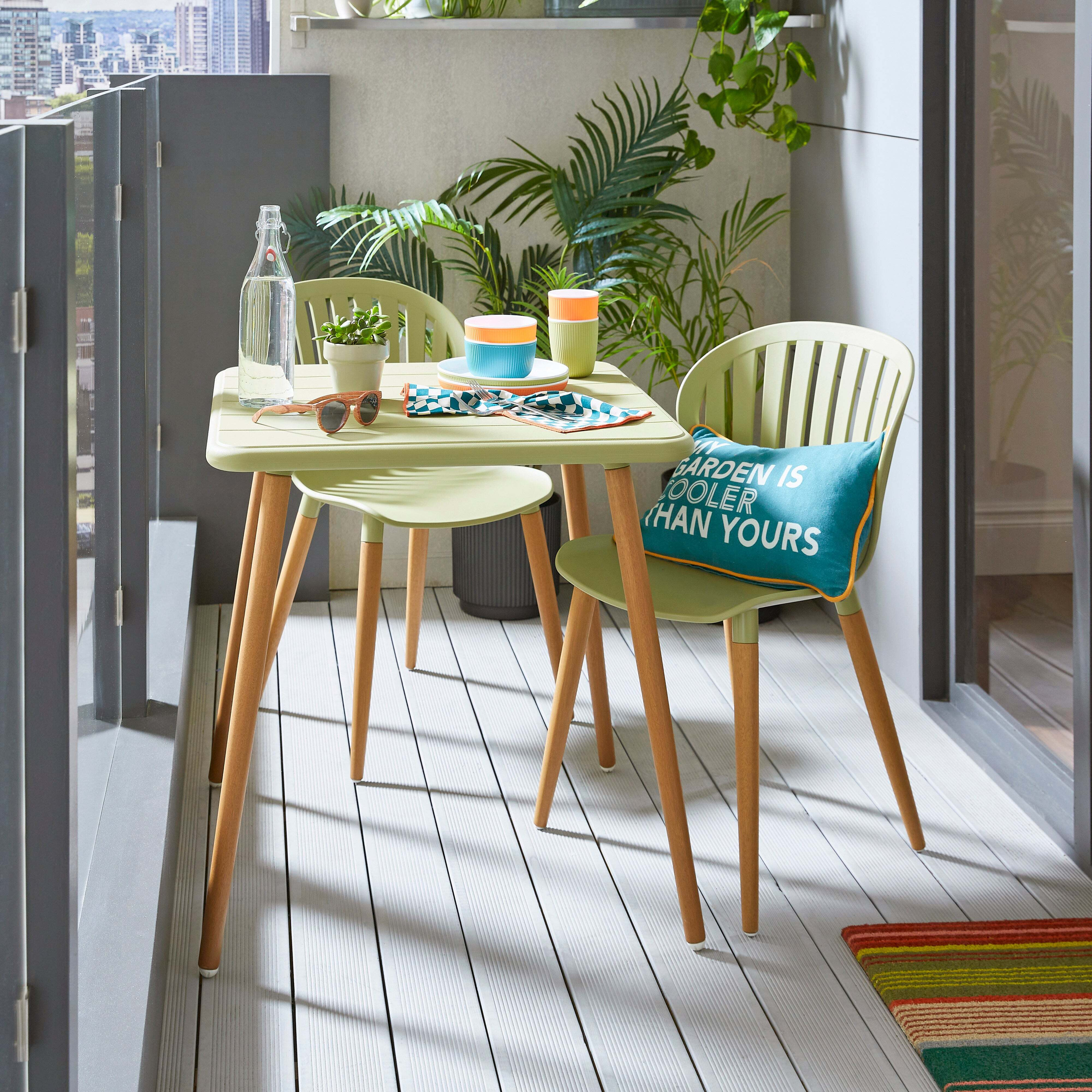 Lifestyle Garden Bistro Set Sandstone by Dunelm