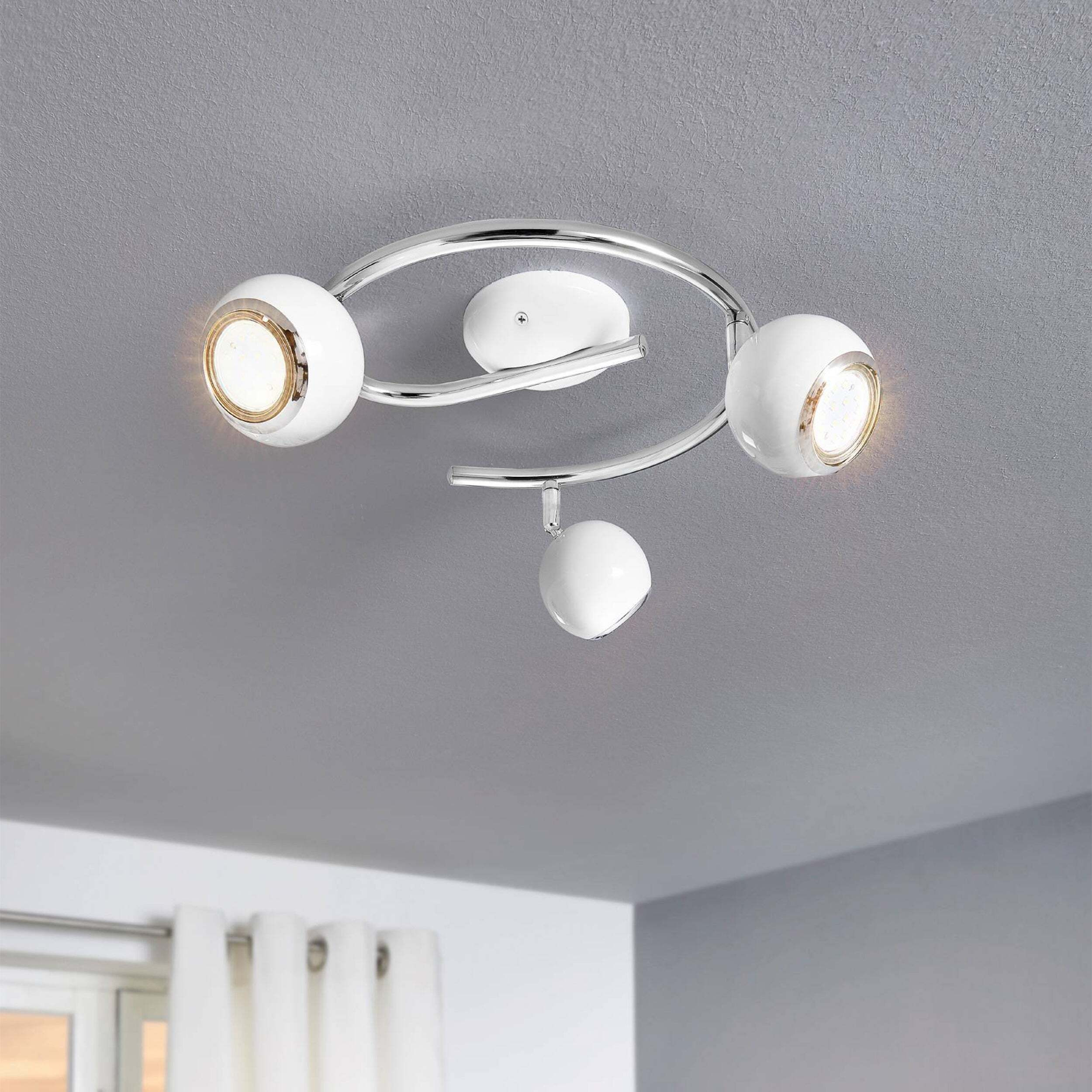 Eglo Bimeda Led Semi Flush Ceiling Light White