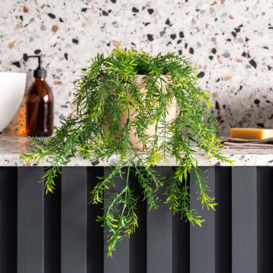 Artificial Hanging Asparagus Plant Green