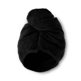 Pack of 2 Quick Dry Cotton Black Turbie Head Towel Black