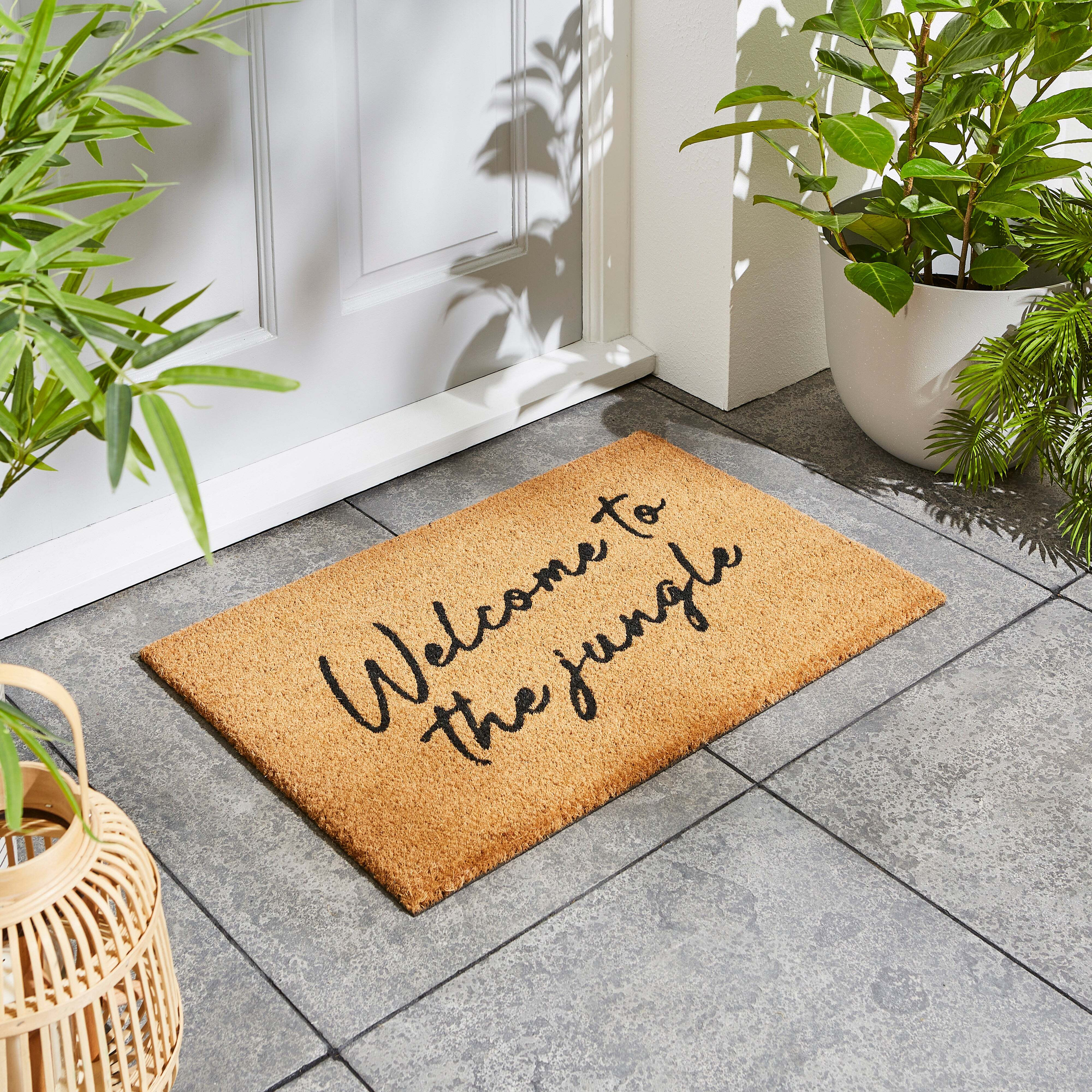 Welcome to the Jungle Coir Outdoor Doormat Multicoloured