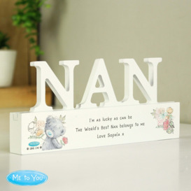 Personalised Me To You Wooden Nan Ornament White