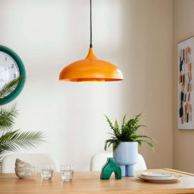 Elements Lennon 2 Tier Dome Pendant Light Tangerine (Orange)