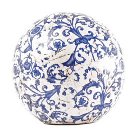 Ceramic Ball Garden Ornament Blue