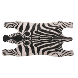 Zebra Coir Doormat Black/White