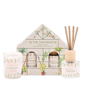 The Cottage Garden Orange Blossom Diffuser & Candle Gift Set MultiColoured