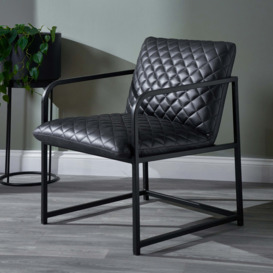 Marchetti Metal Frame Accent Chair Black