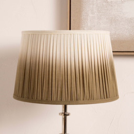 Scallop Ombre Soft Pleated Tapered Lamp Shade Taupe