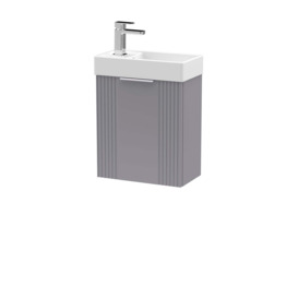 Deco Compact Wall Mounted Vanity Unit with Basin Satin Grey