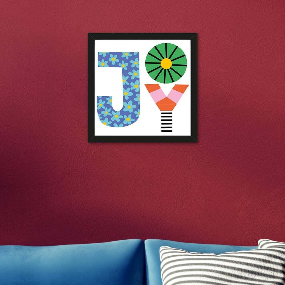 Joy by Sandra Hutter Framed Print Multicoloured