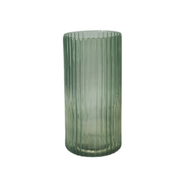 Daphne Ribbed Vase Green