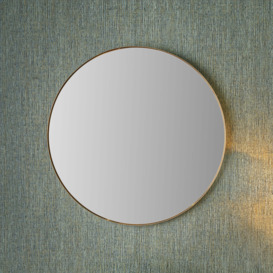 Slim Frame Round Wall Mirror Gold