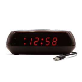 Acctim Miramar Black Alarm Clock Black