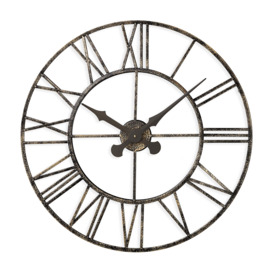 Vintage Outdoor 70cm Wall Clock Black