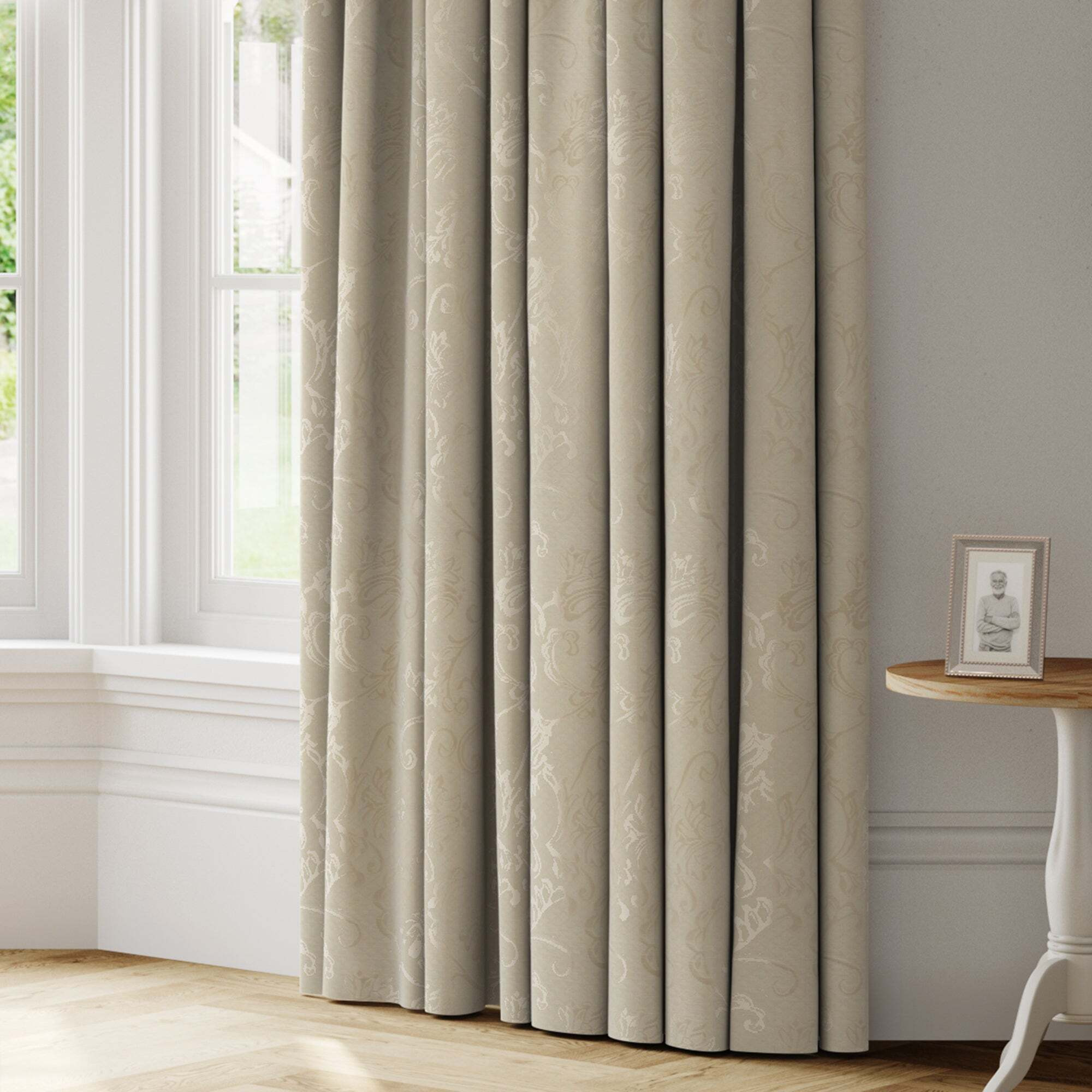 Brocatelle Made to Measure Curtains natural