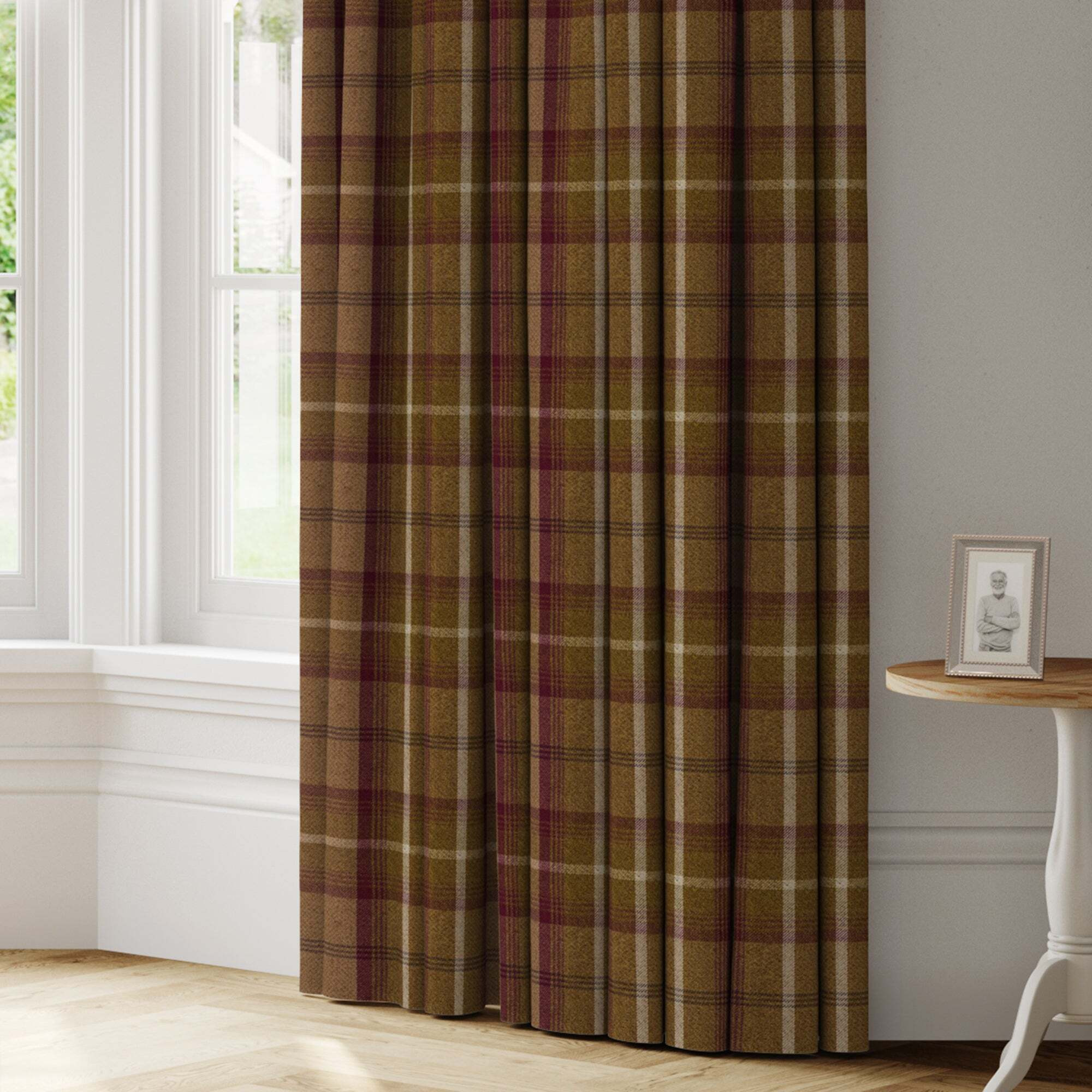 Highland Check Made to Measure Curtains purple
