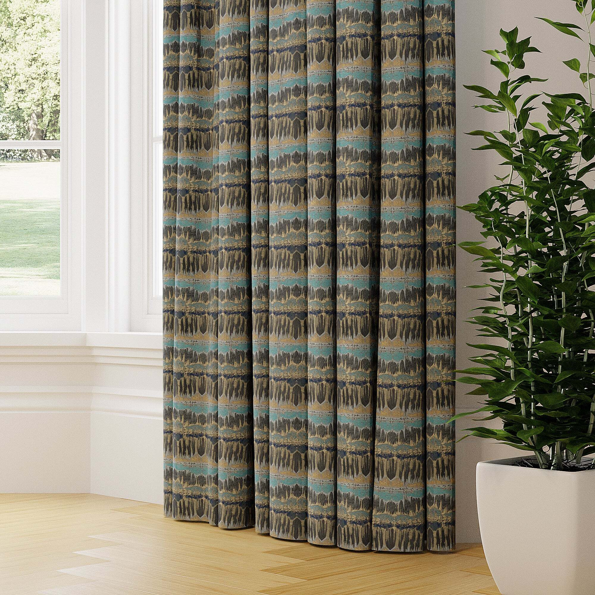 Budapest Made to Measure Curtains blue