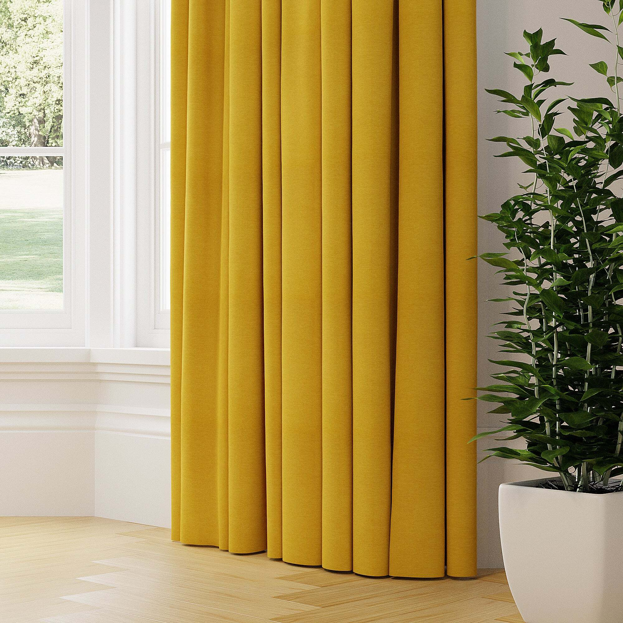 Lunar Made to Measure Curtains yellow