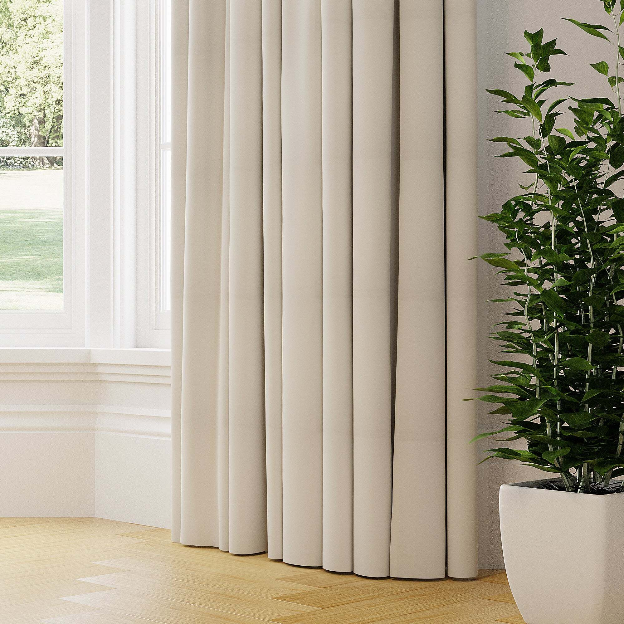 Lunar Made to Measure Curtains white