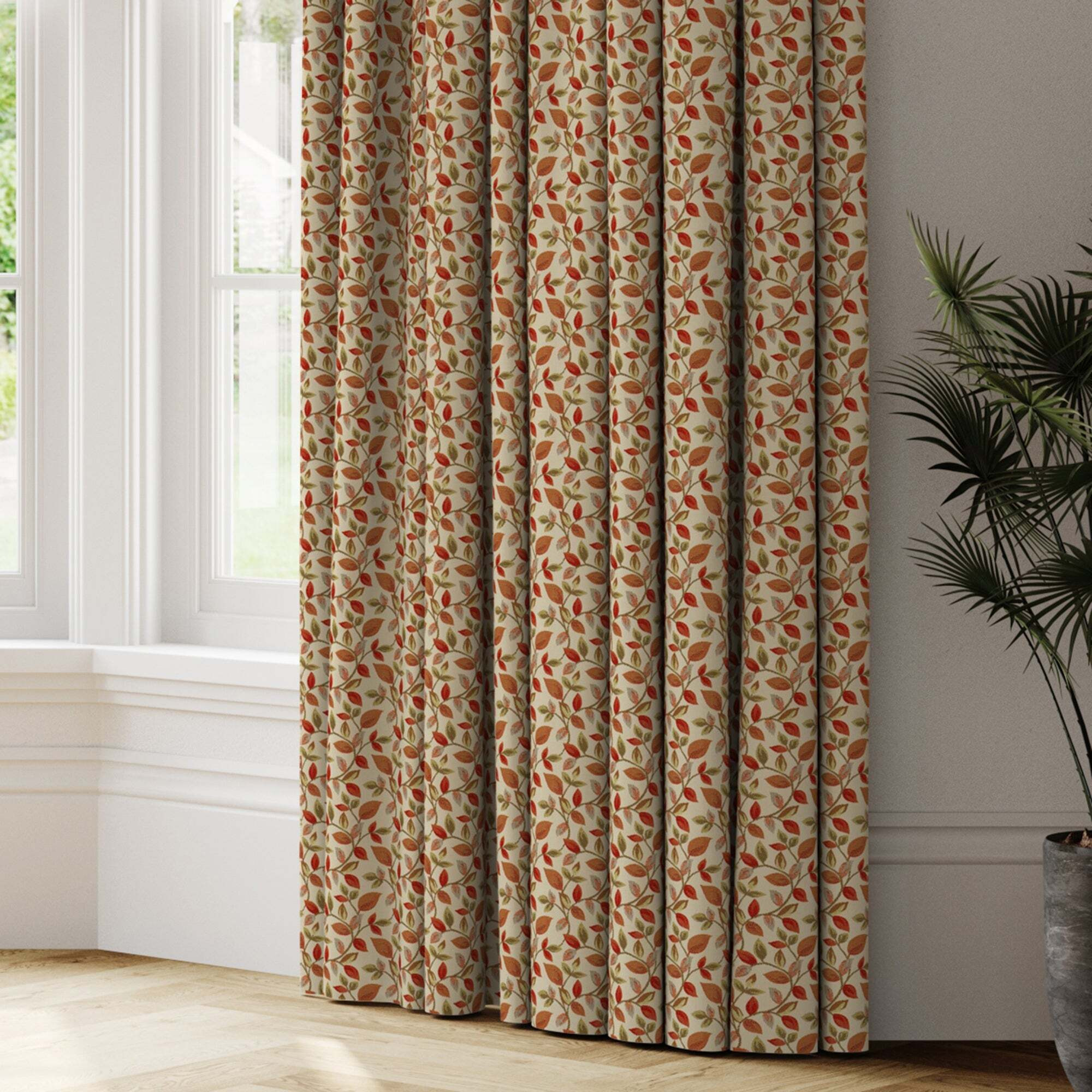 Vercelli Made to Measure Curtains Orange/Green