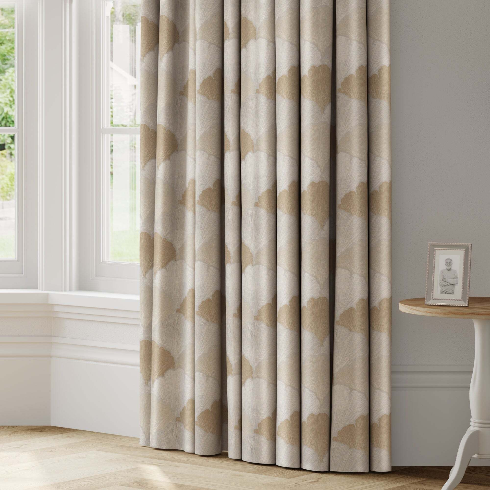 Pamplona Made to Measure Curtains Brown/White