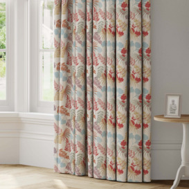 Tropical Made to Measure Curtains Red/Blue/White