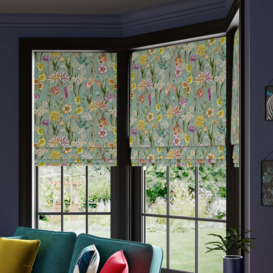 Maximalist Tropical Made to Measure Roman Blind Tropical Jade