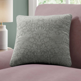William Morris At Home Strawberry Thief Tonal Made To Order Cushion Cover Grey