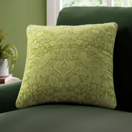 Strawberry Thief Tonal Made To Order Cushion Cover Light Green
