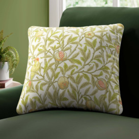William Morris At Home Bird & Pomegranate Made To Order Cushion Cover Light Green/White