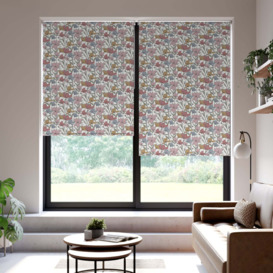 Azalea Blackout Made to Measure Roller Blind White/Green/Pink
