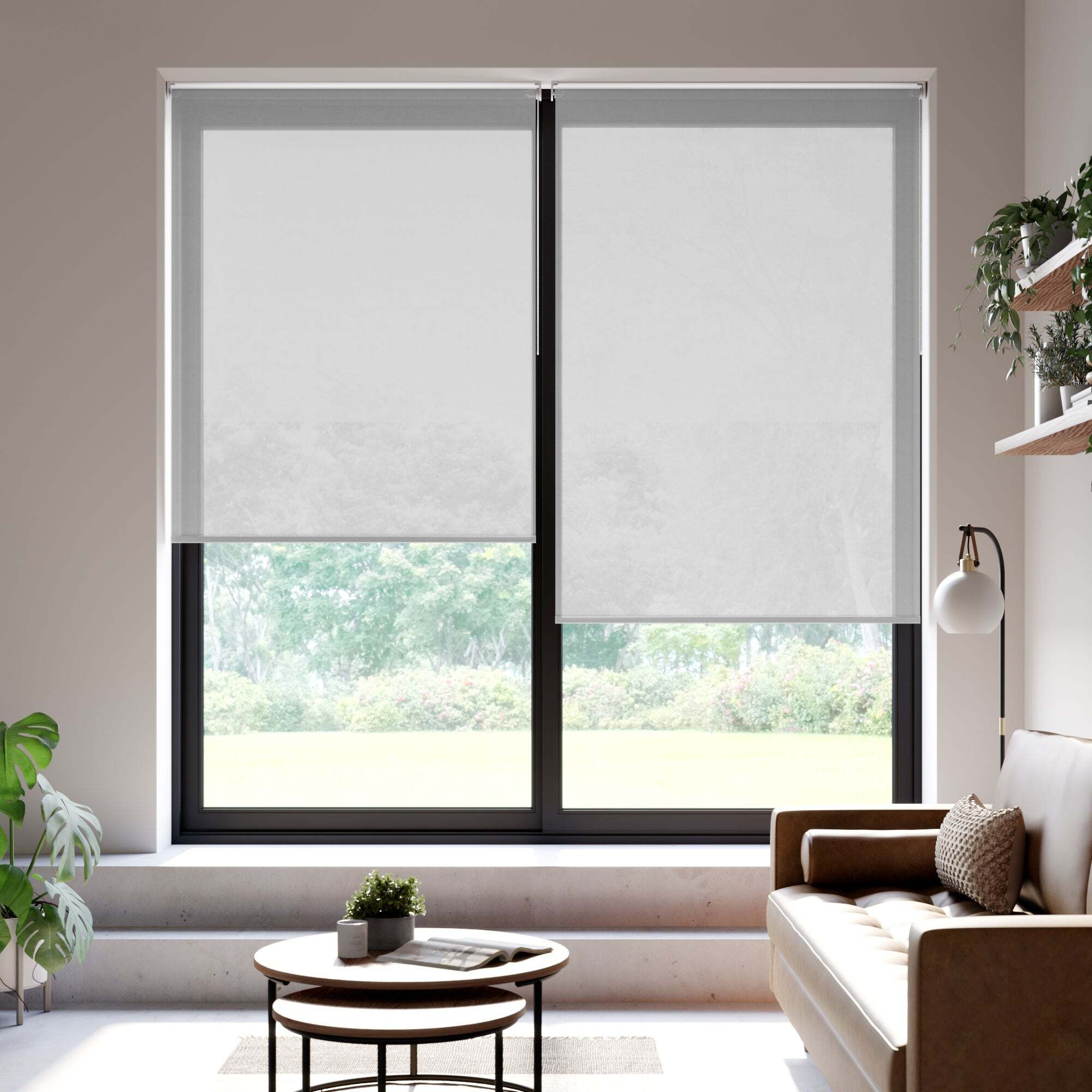 Voile Flame Retardant Sheer Made to Measure Roller Blind White