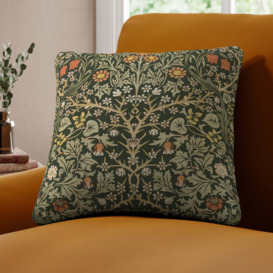William Morris At Home Blackthorn Velvet Made to Order Cushion Cover Green/Orange