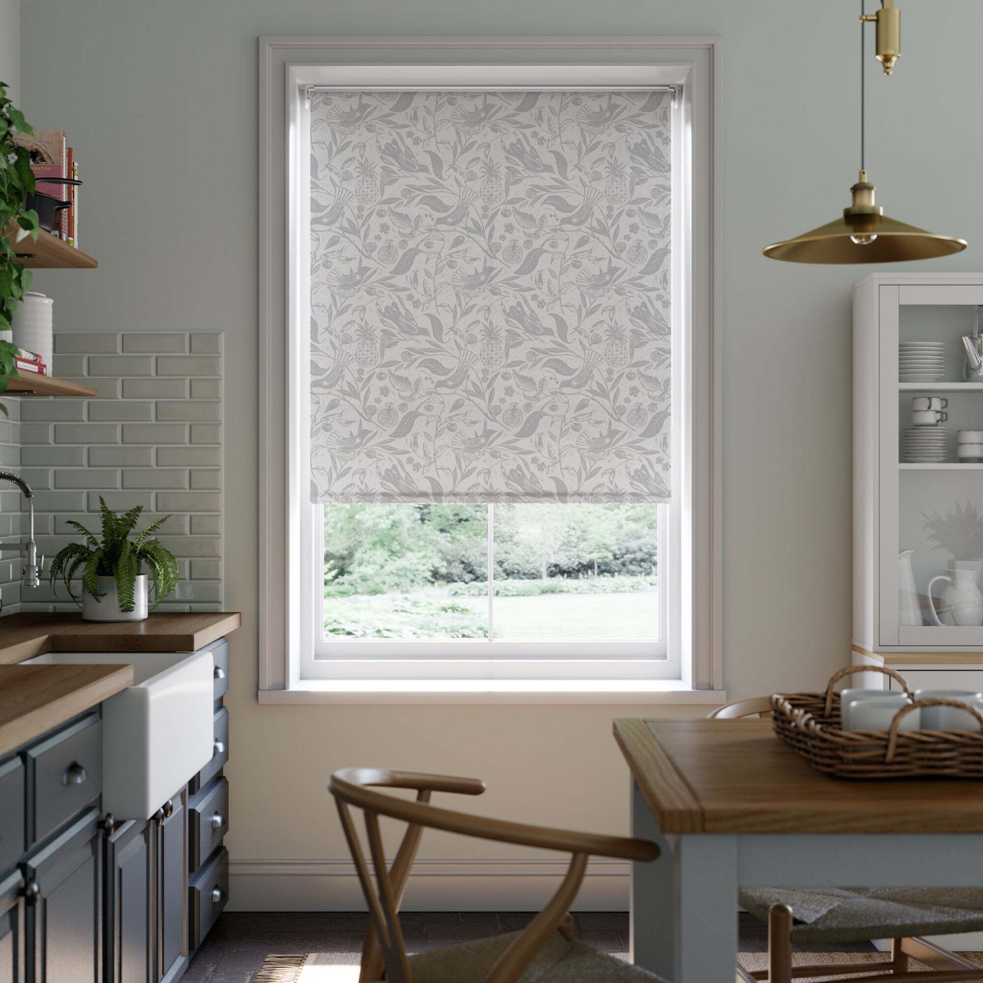 Folk Daylight Made to Measure Roller Blind Silver