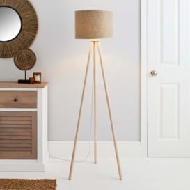 Ambra Tripod Floor Lamp Natural Brown