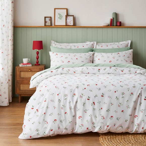 Margo Floral 144 Thread Count 100% Cotton Duvet Cover & Pillowcase Set