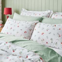 Margo Floral 144 Thread Count 100% Cotton Duvet Cover & Pillowcase Set - thumbnail 4