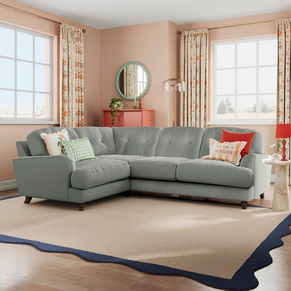 Martha Vintage Velvet Full Corner Sofa - image 1