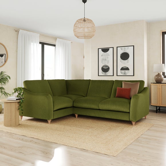 Hattie Matte Plush Velvet Corner Sofa - image 1