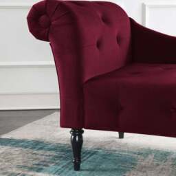 Wisteria Velvet Chaise Lounge - thumbnail 3