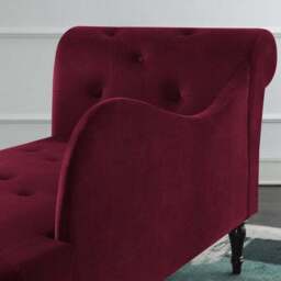 Wisteria Velvet Chaise Lounge - thumbnail 4